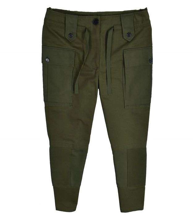 Alexander Mcqueen Spodnie Damskie Cargo Wełniane Panele 40