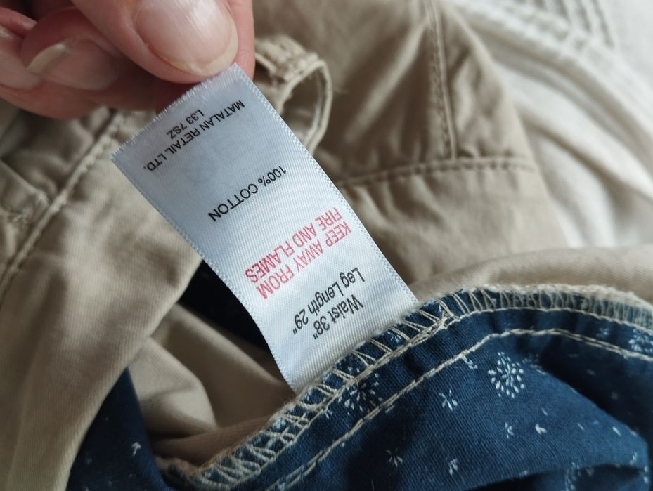 Bawełniane spodnie chinos, bawełniane, basic r.XL  w38xl29 Easy