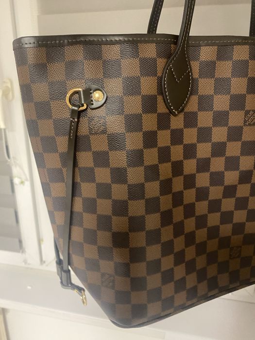 Louis vuitton Neverfull mm skóra naturalna
