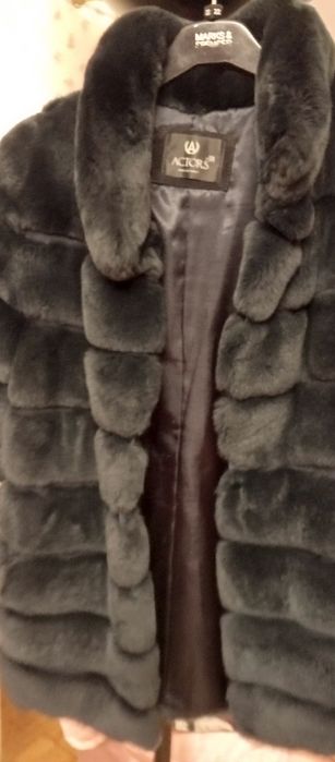 Натуральный полушубок- кофта из меха рекса