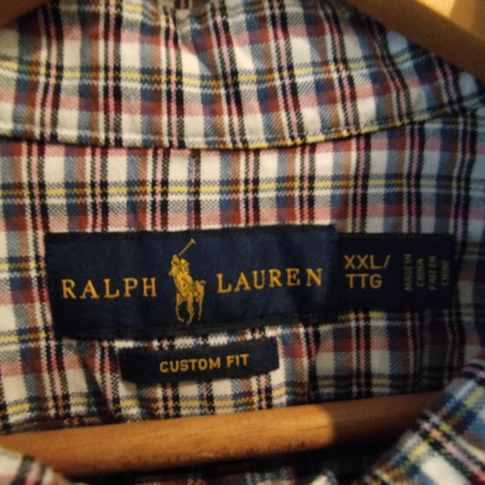 Koszula Polo RALPH LAUREN XXL custom fit krata