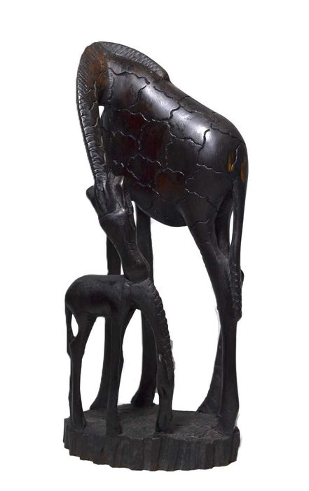 Żyrafy figurka z hebanu