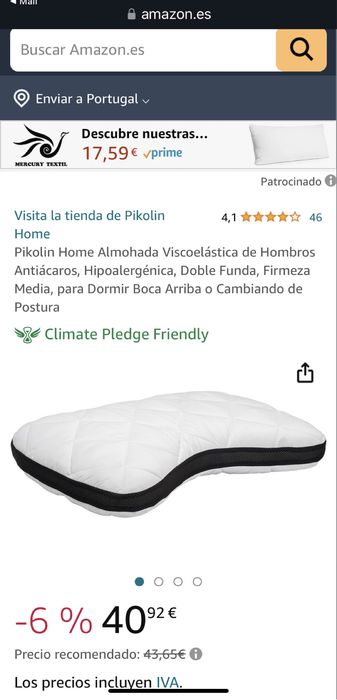 Almofada viscoelastica Pikolin - Nova!