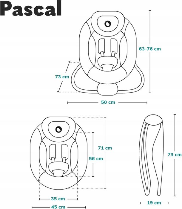 Leżaczek Bujaczek Lionelo Pascal Grey Dove