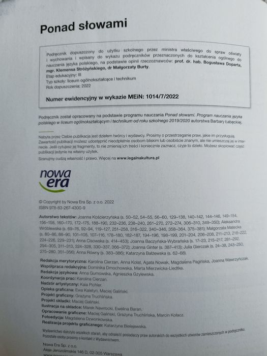 Podręcznik do JP „Ponad Słowami 4”