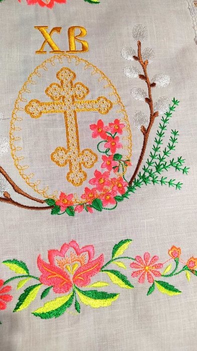 Знижка! Великодній вишитий рушник, рушник на Пасху