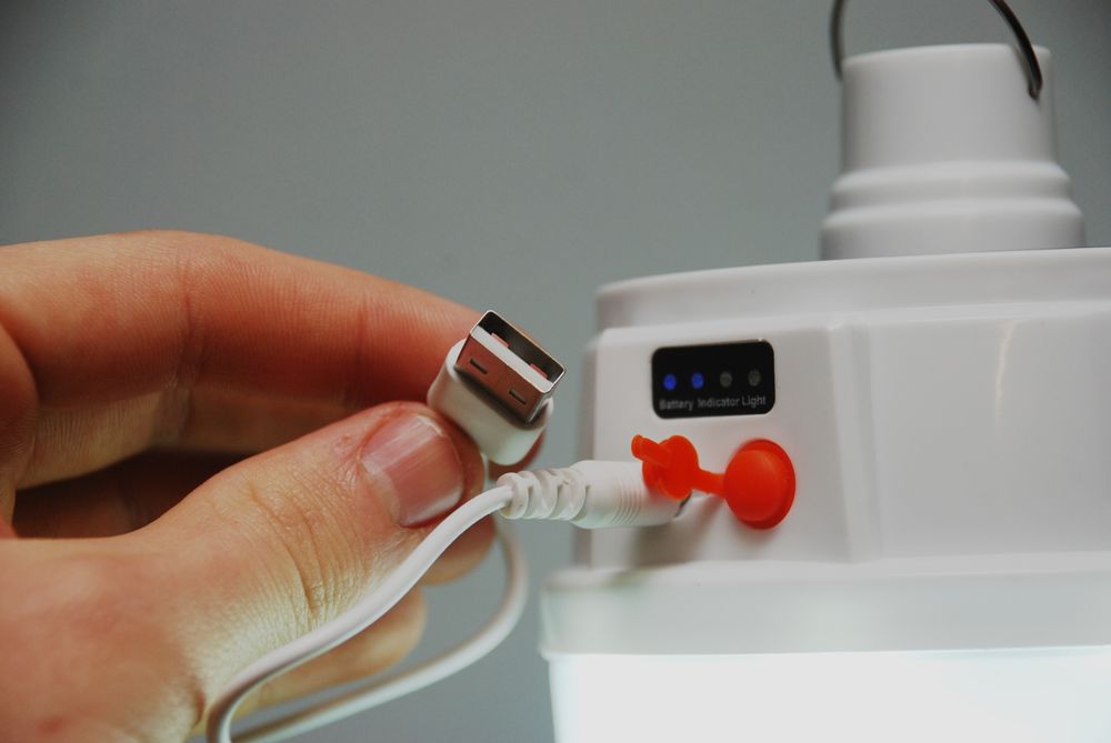 Лампа акумуляторна з сонячною панеллю, кемпинг, лампочка на батарейках