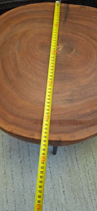 Stoliki kawowy z plastra drewna. Handmade.