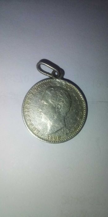 Moeda de 100 réis de 1886 em prata