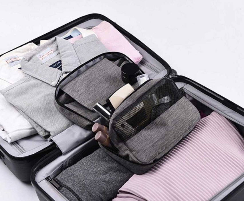 Kosmetyczka Podróżna Damska Organizer Wisząca Pojemna z Haczykiem L