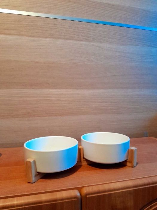 Ceramiczne miski dla psa 400ml 2x JAX białe