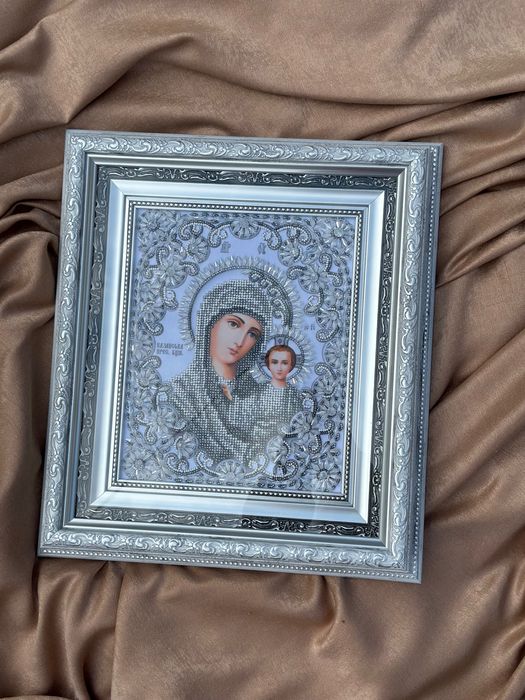 Вінчальні ікони вишиті бісером