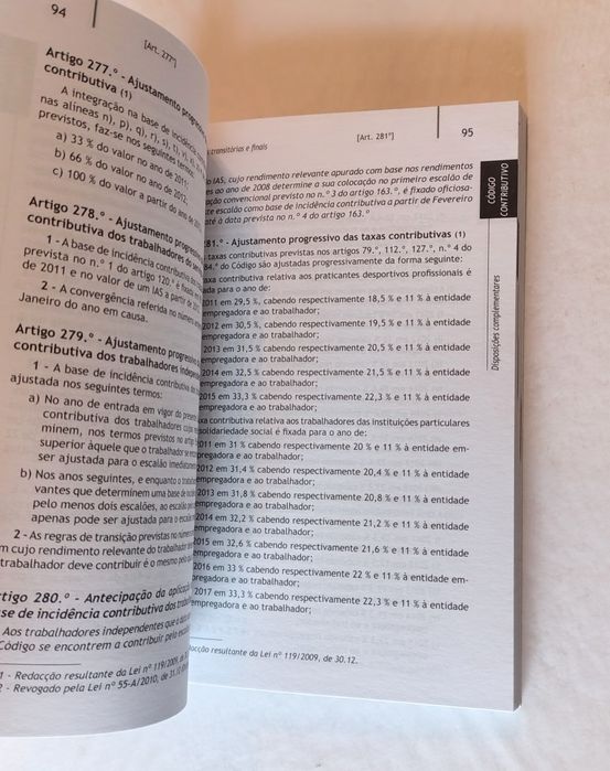 Código Contributivo e legislação complementar
