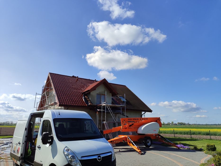 Wynajem podnośnika Wieluń koszowego  zwyżka usługi