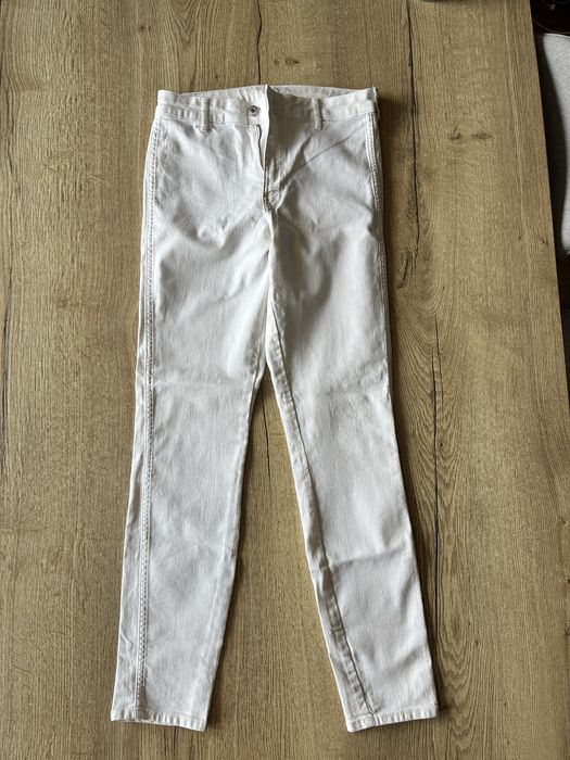 Nowe spodnie białe skinny jeans h&m 38 high waist wysoki stan