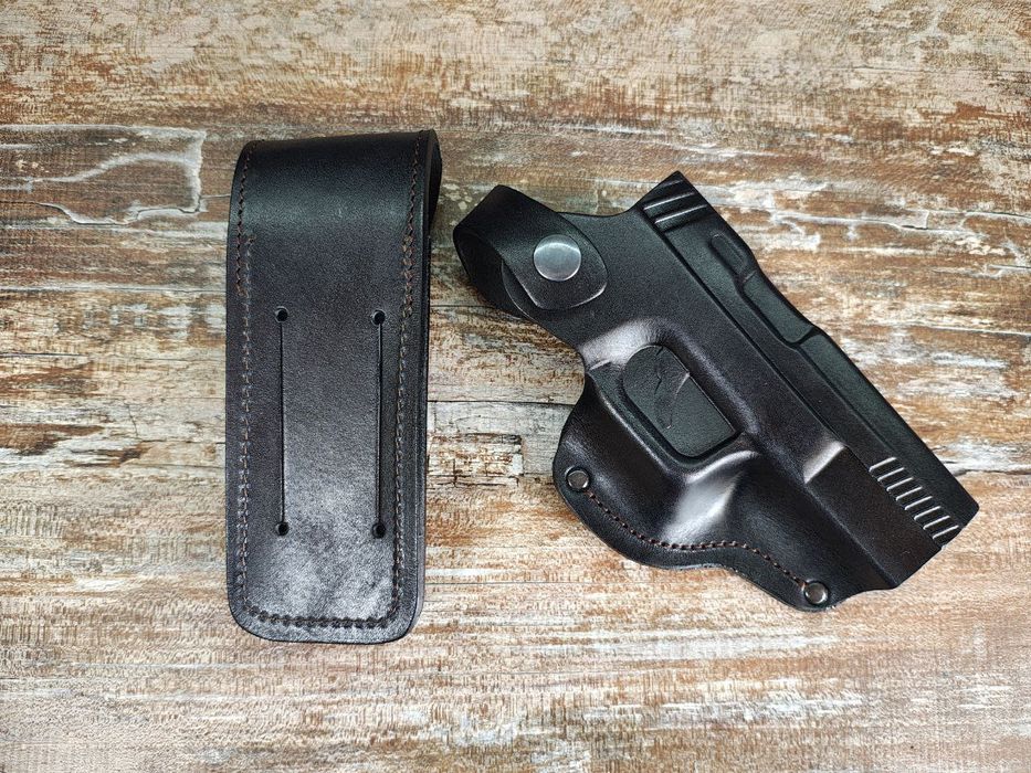 Комплект кобура та підсумок під магазин шкіра Глок 17, ПМ, ТТ, форт 17