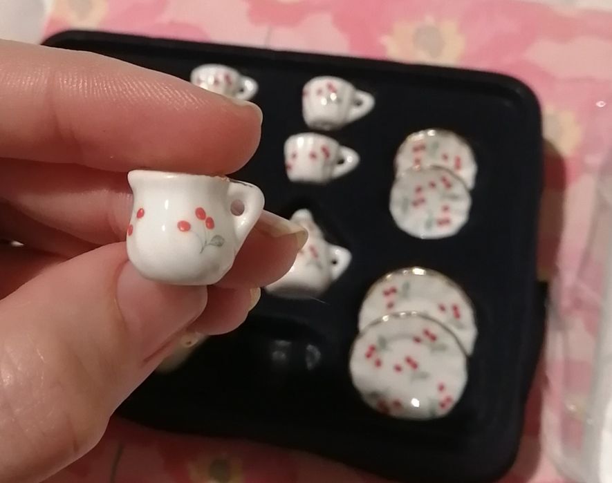 Кукольная посуда набор 1:12, для кукольного домика миниатюра ляльковий