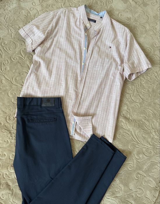 Мужская рубашка Tommy Hilfiger, поло, тениска, брюки, штаны, джинсы