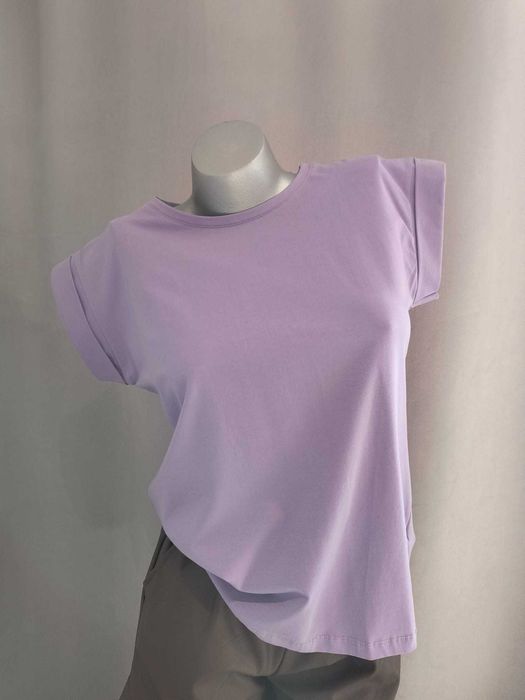 -> Bluzka w kolorze fioletowym / BASIC FEEL GOOD / Rozmiar: L, XL