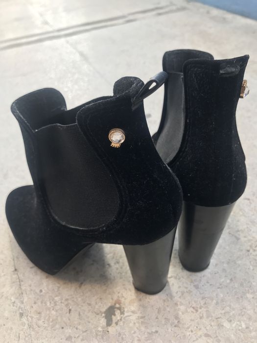 Botins pretos veludo da Lemon Jelly 37