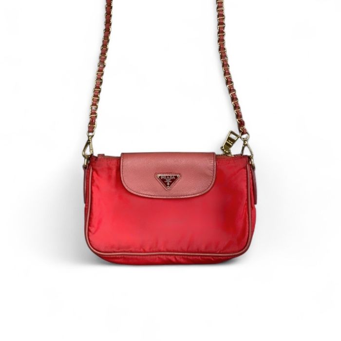 Женская сумка Prada Tessuto nylon saffiano crossbody bag оригинал