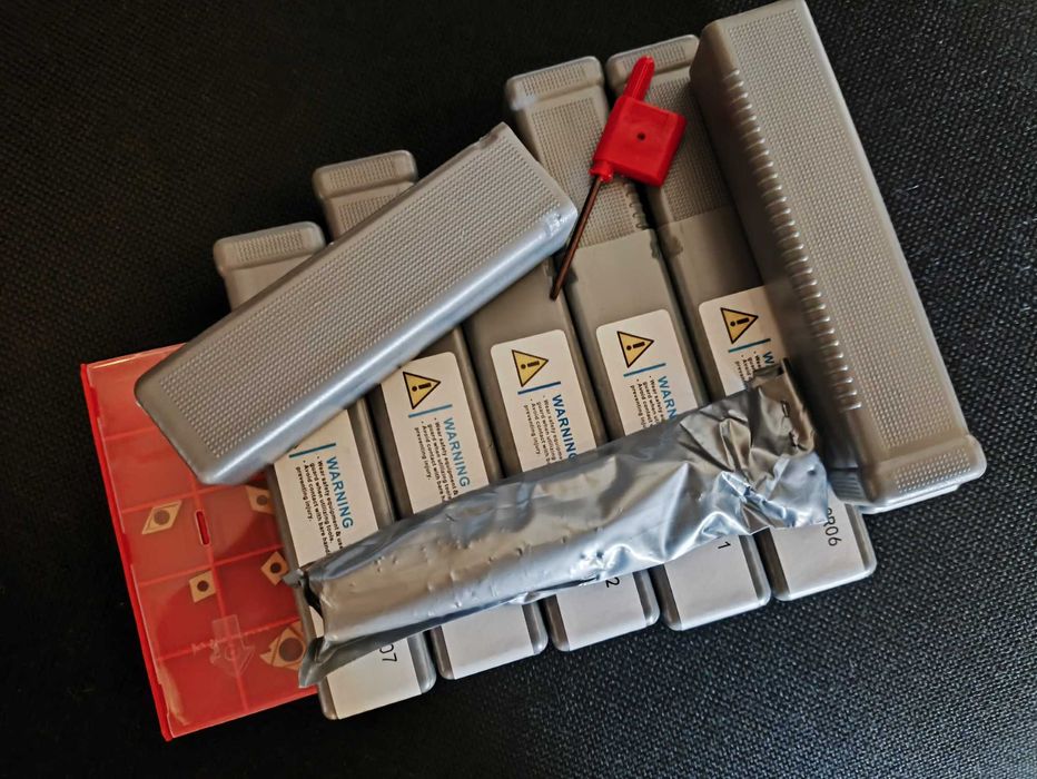 cnc Profesjonalne 7 Noży Tokarskie Zmienne Oprawki Płytki C6 TiN