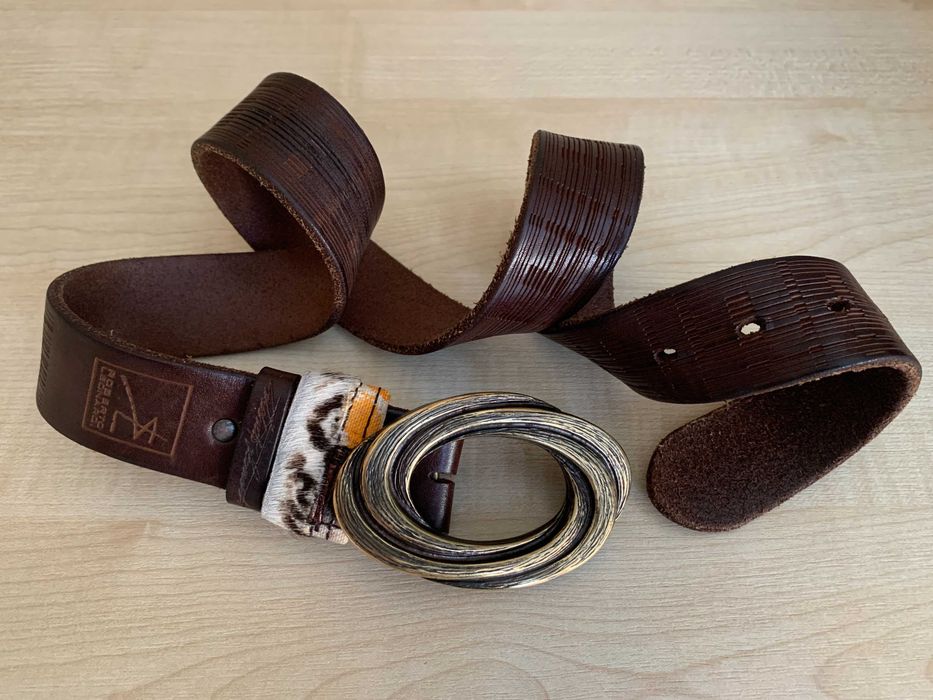 Кожаный ремень ROBERTO LEONARDI® Hand Made (Италия)