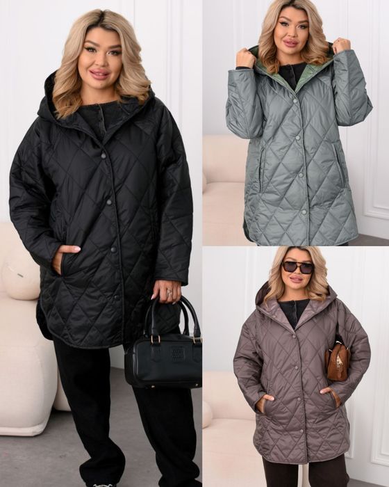 Стильна стьогана курточка 48-62