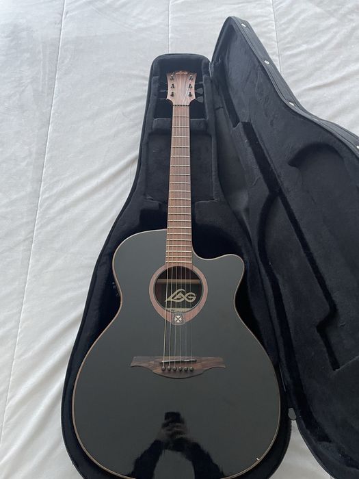 Guitarra Acoustica Lag Tramontane Model100ACE-BLK