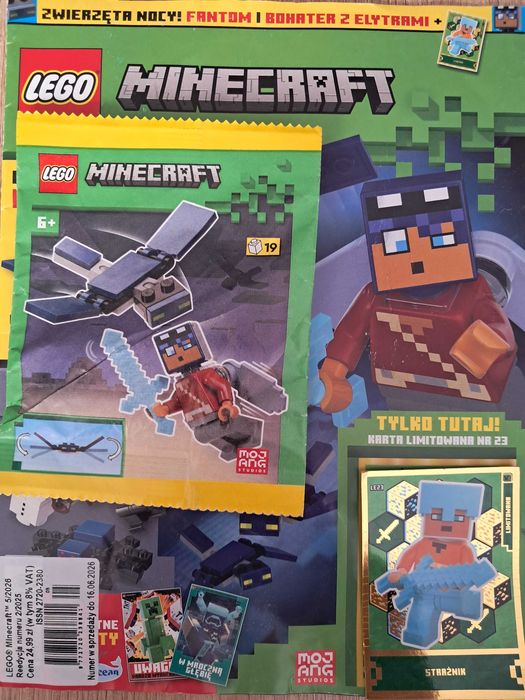 Lego Minecraft gazetka z saszetką.