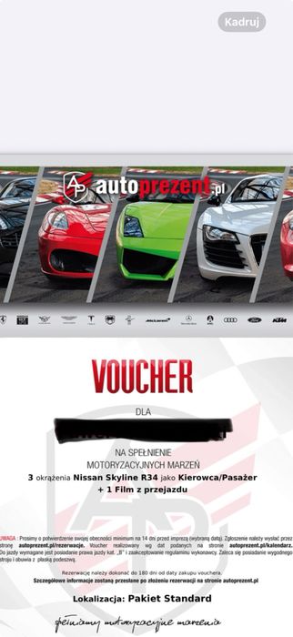 Voucher na przejazd Nissan Skyline R24