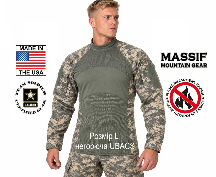 Made in USA розмір L нова MASSIF Advanced Combat Shirt - Type 1 FR (вогнестійка)