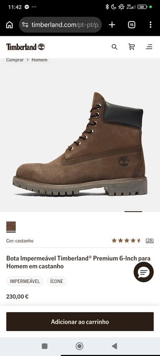 Botas Timberland marrons à venda, usadas como novas, tamanho 42/5.