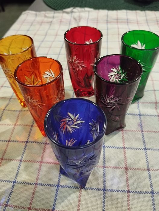 Kieliszki kryształowe, kolor, piękne 30ml