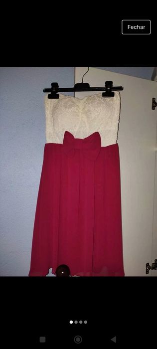 Calções de adulto e vestido de criança