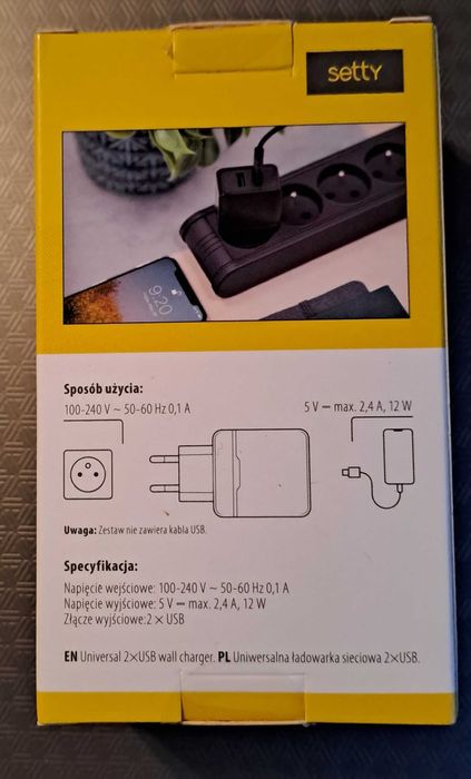 Ładowarka sieciowa dual do smartfonów