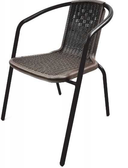 Mocne KRZESŁO METALOWE Nowoczesne Ogrodowe