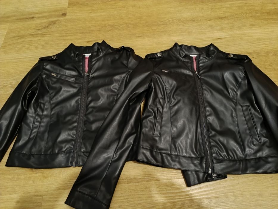 Kurtki skóropodobne coccodrillo 134 dla bliźniaczek