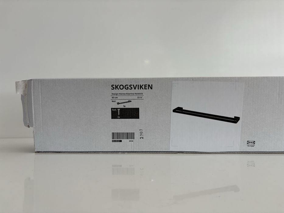 Toalheiro duplo preto Skogsviken