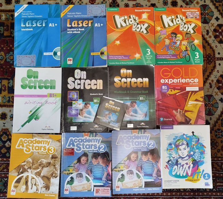 Livros manuais escolares de inglês e francês do  7° ao 9° ano