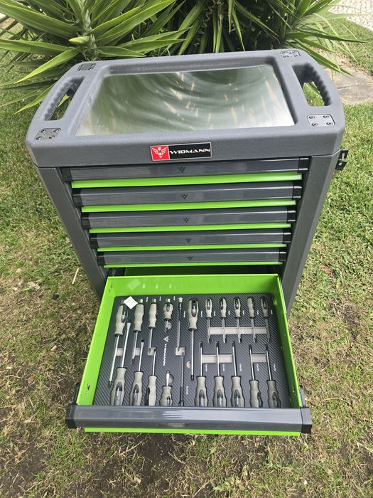 Carrinho de ferramentas 7 gavetas 6 completas novo