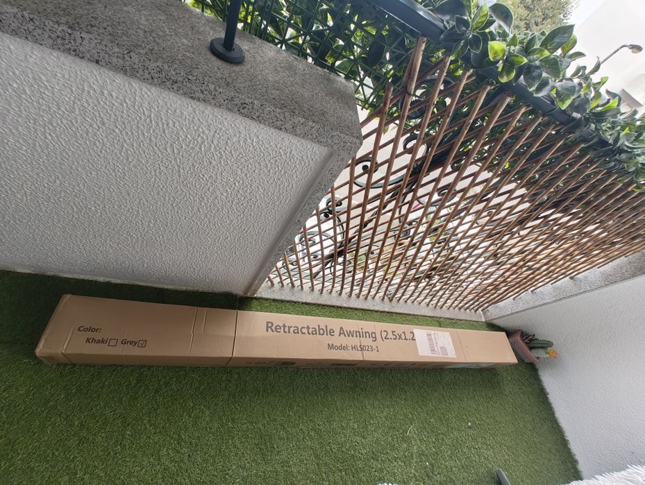 Toldo de varanda patio jardim com manivela proteção solar e chuva