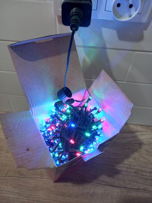 Lampki choinkowe 300 led flash multicolor