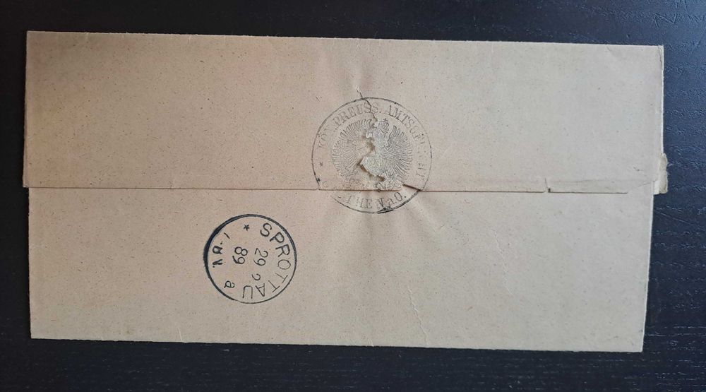 Obwoluta listu z XIXw