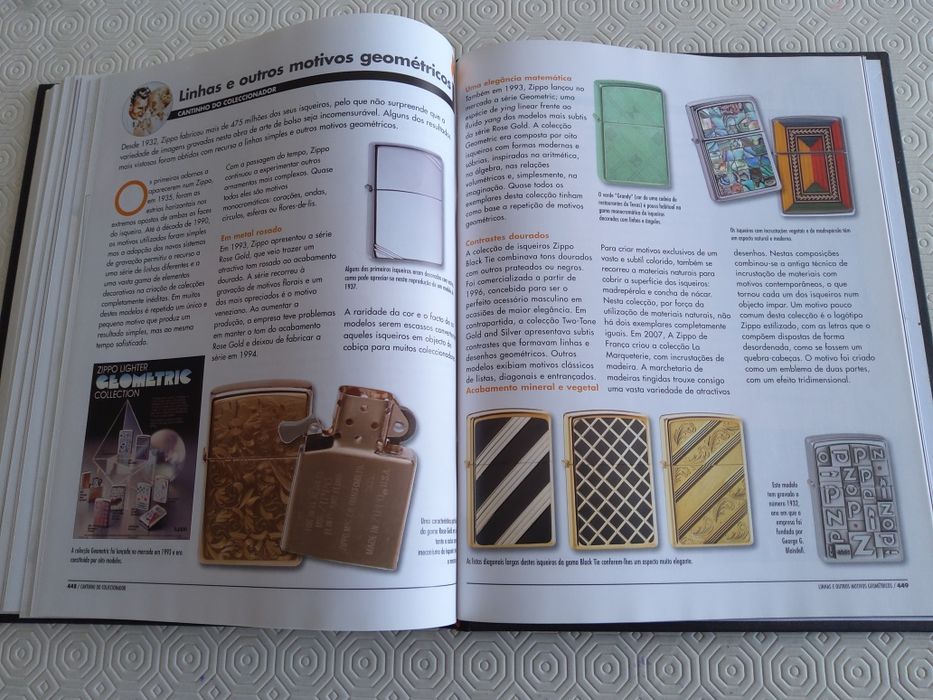 22326#Livro sobre Isqueiros ZIPPO tem 480 páginas ilustradas
