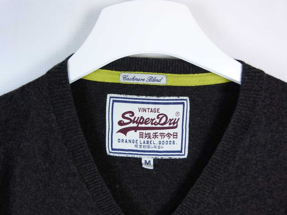 SUPERDRY męski cieńszy sweter z kaszmirem / M