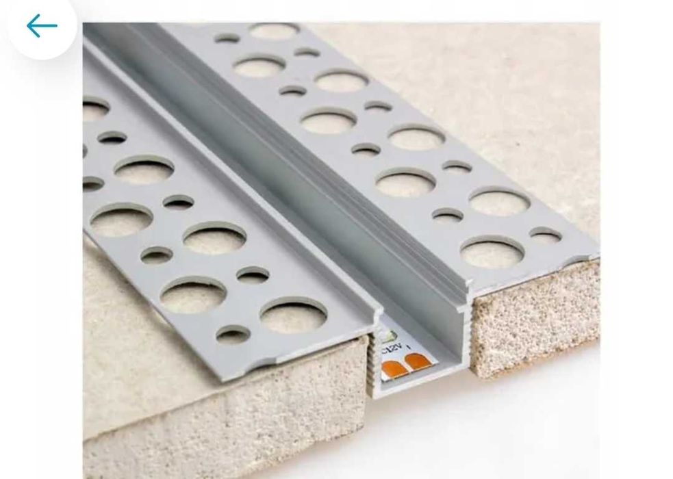 Zestaw PROFIL LED ALUMINIOWY do PŁYT karton-gips GK GIPSOWYCH klosz 3m