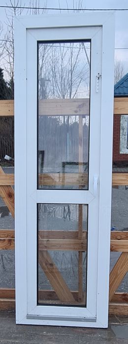 OKNA KacprzaK Okno Balkonowe 65X210 Używane PCV Białe Lider Okna OLX