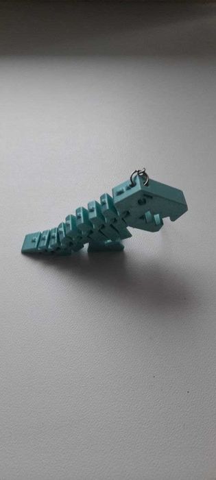 Брелок антистресс 3D печать | Подвижный динозавр