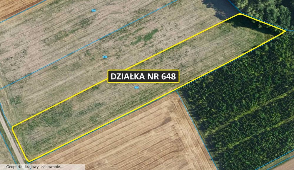 Działka rolna 0,8 ha w Nehrybce